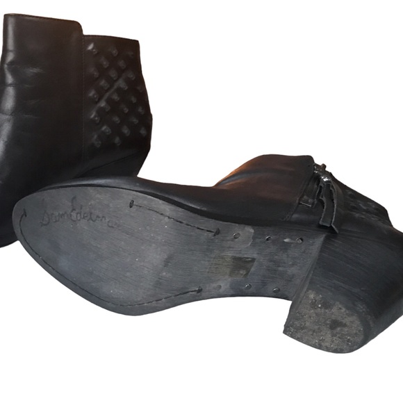 SAM EDELMAN LUCILLE Black Leather Ankle Booties! Size 8.5! - Picture 5 of 6